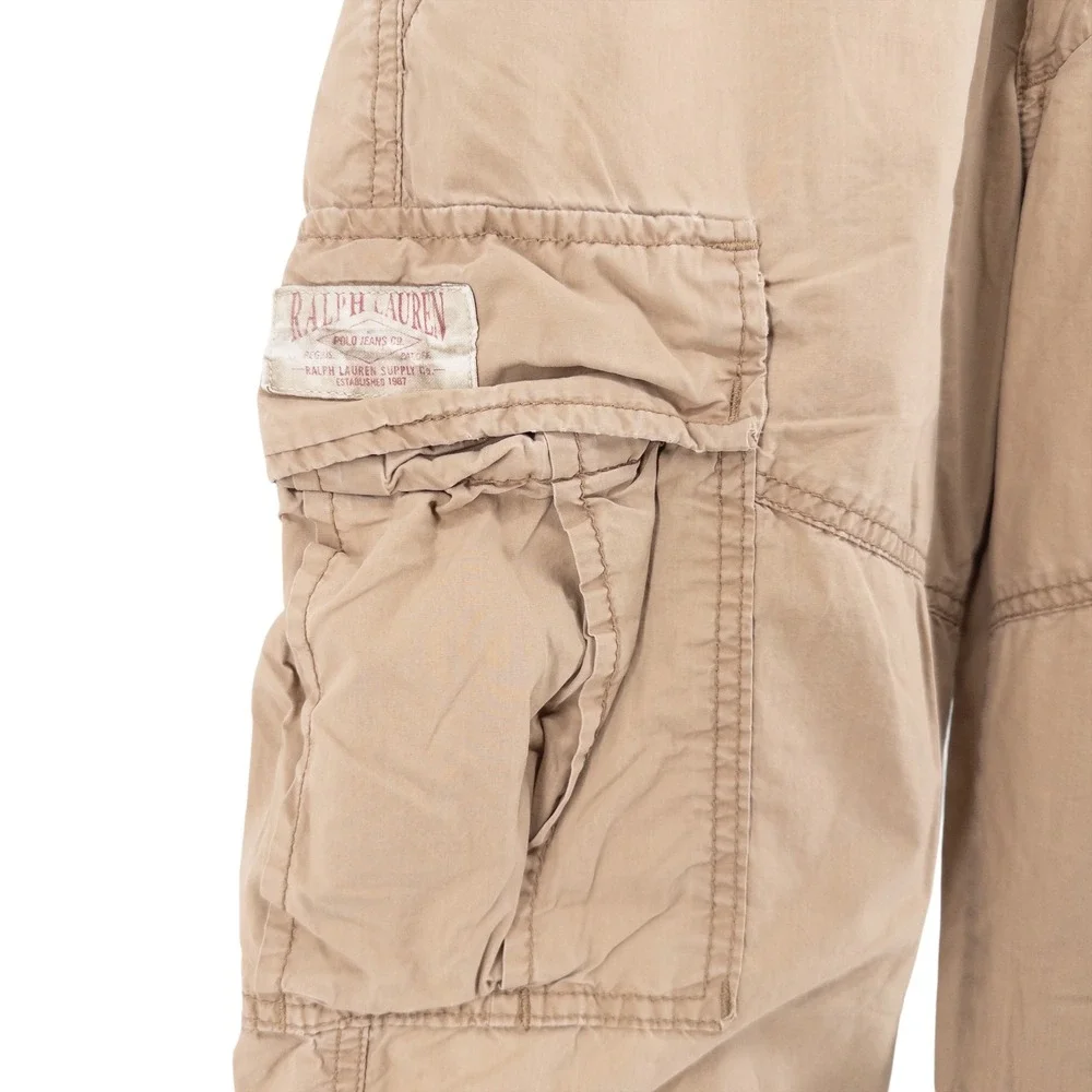 Vintage Ralph‎ Lauren Polo Jeans Co Cargo Pants Men's 34x28 Lightweight Y2K Tan
